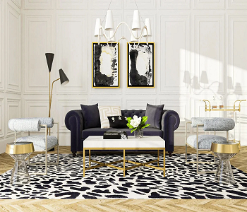 Animal print in glam design How To Present Modern Glam Living Room For Extravagant Style