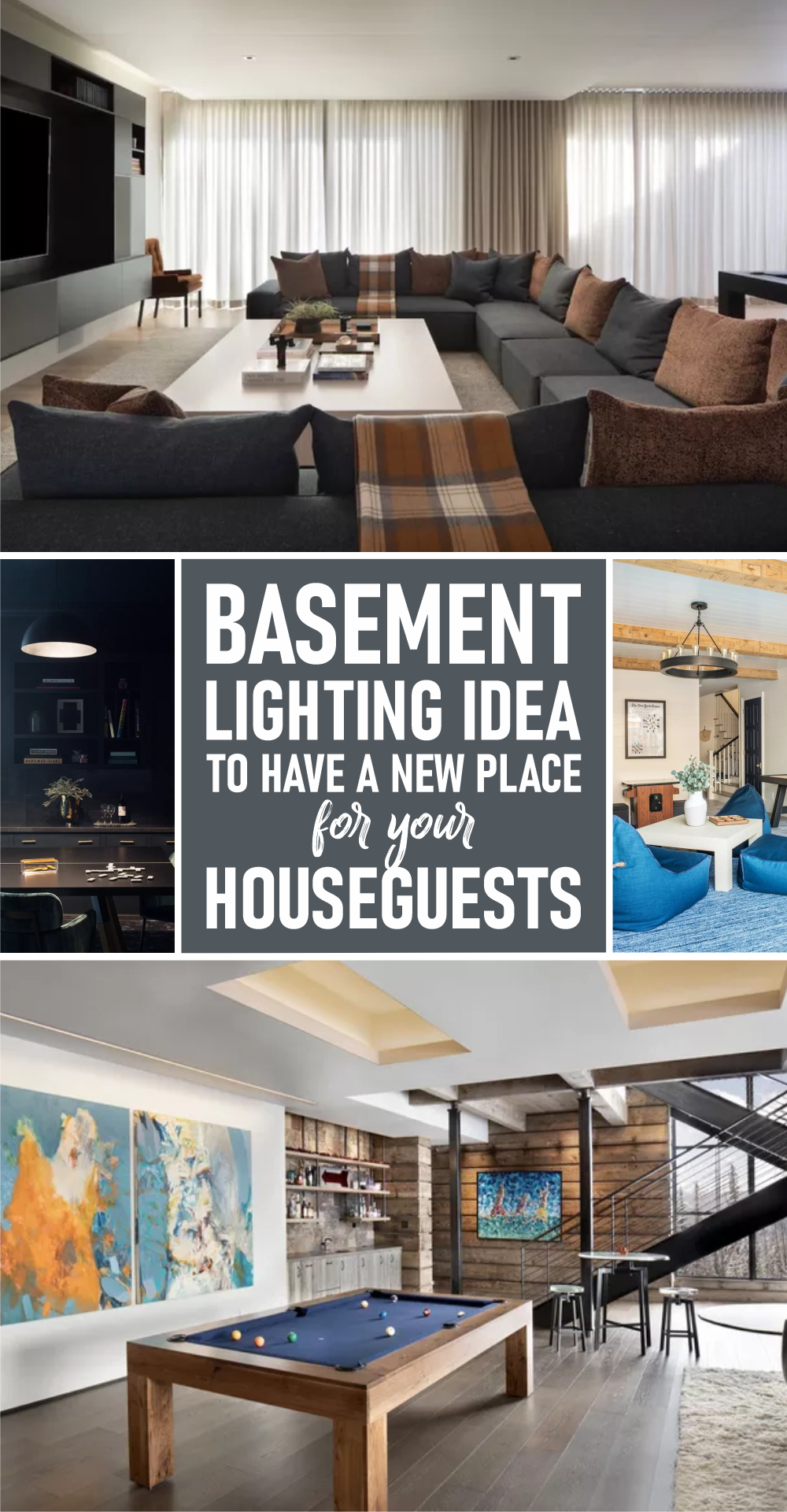 Basement lighting idea to have a new place for your houseguests 1