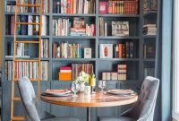 Blue and brown Home Library