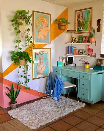 Bohemian study room Expert Study Room Ideas To Keep Your Home Looking Smart And Stylish