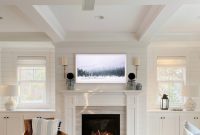 Decorate tv above the mantel beautifully