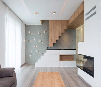 Designer lights make for great staircase wall decor Extra Ordinary Staircase Wall Decorating Ideas As Focal Point