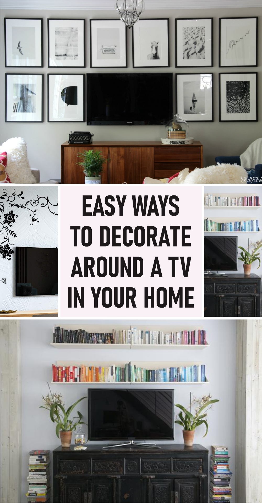 Easy ways to decorate around a tv in your home 1