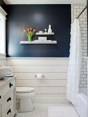 Farmhouse style Bathroom Wainscoting Ideas To Improve A Room's Insulation