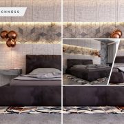 Gorgeous bedroom with brilliant accent walls to immediate visual impact fi