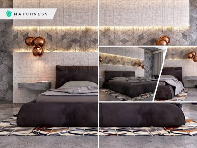 Gorgeous bedroom with brilliant accent walls to immediate visual impact fi