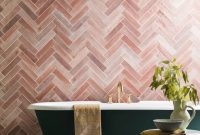 Herringbone tiles for bathroom walls