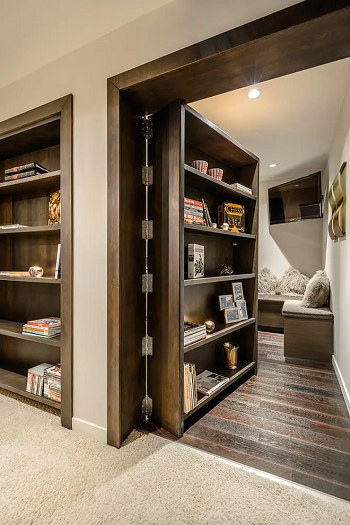 Hidden man cave Genius Hidden Door Ideas To Make Your Home Feel Funnier