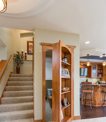 Hidden passage in the basement Genius Hidden Door Ideas To Make Your Home Feel Funnier