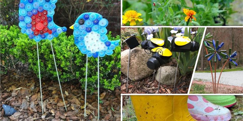 How to create unique garden art from junk2