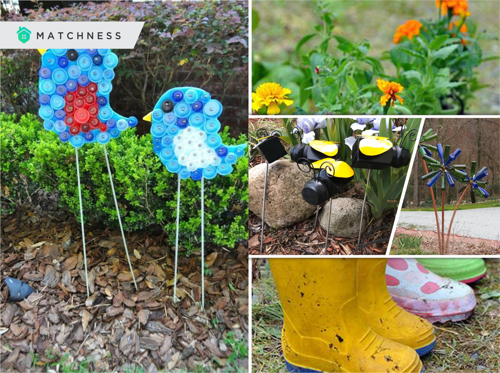 How to Create Unique Garden Art from Junk