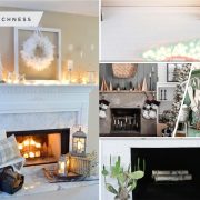 How to decorate your winter fireplace mantel2