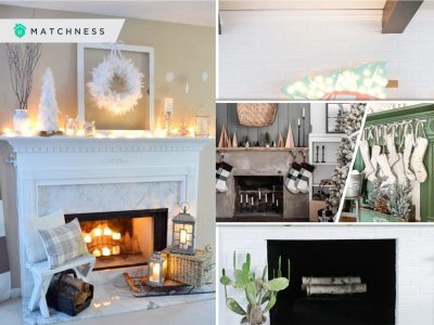 How to decorate your winter fireplace mantel2