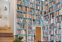 Light blue bookcase