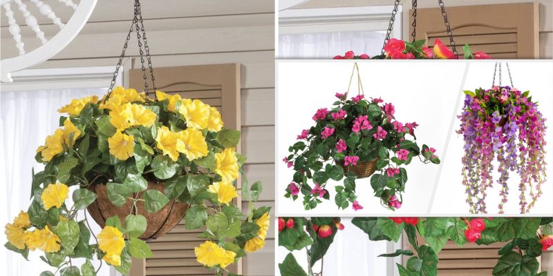 Long last flower decoration with artificial flowers that looks real and pretty fi