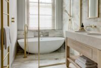 Marble look porcelain tiles