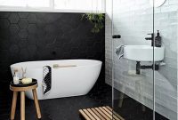 Modern and stylish black bathroom