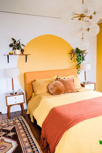 Pair yellow with warm tones Uplifting Yellow Bedroom Collection Ideas For Sunny Mornings And Sweet Dreams