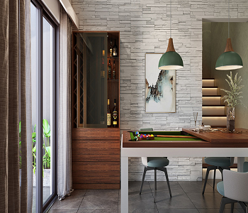 Pool table dining room Game-Inspired Room Ideas With Forms Of Entertainment
