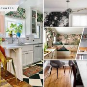 Pretty ways using wallpaper in the kitchen to brighten all things up fi