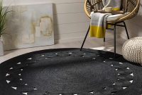 Round natural jute rug