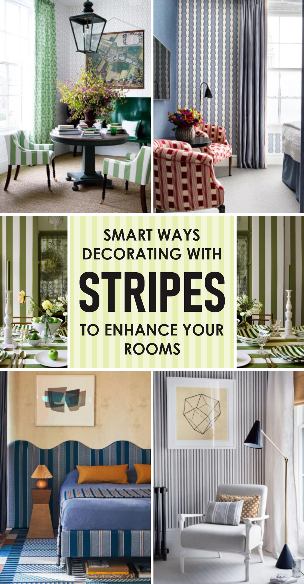 Smart ways decorating with stripes to enhance your rooms 1