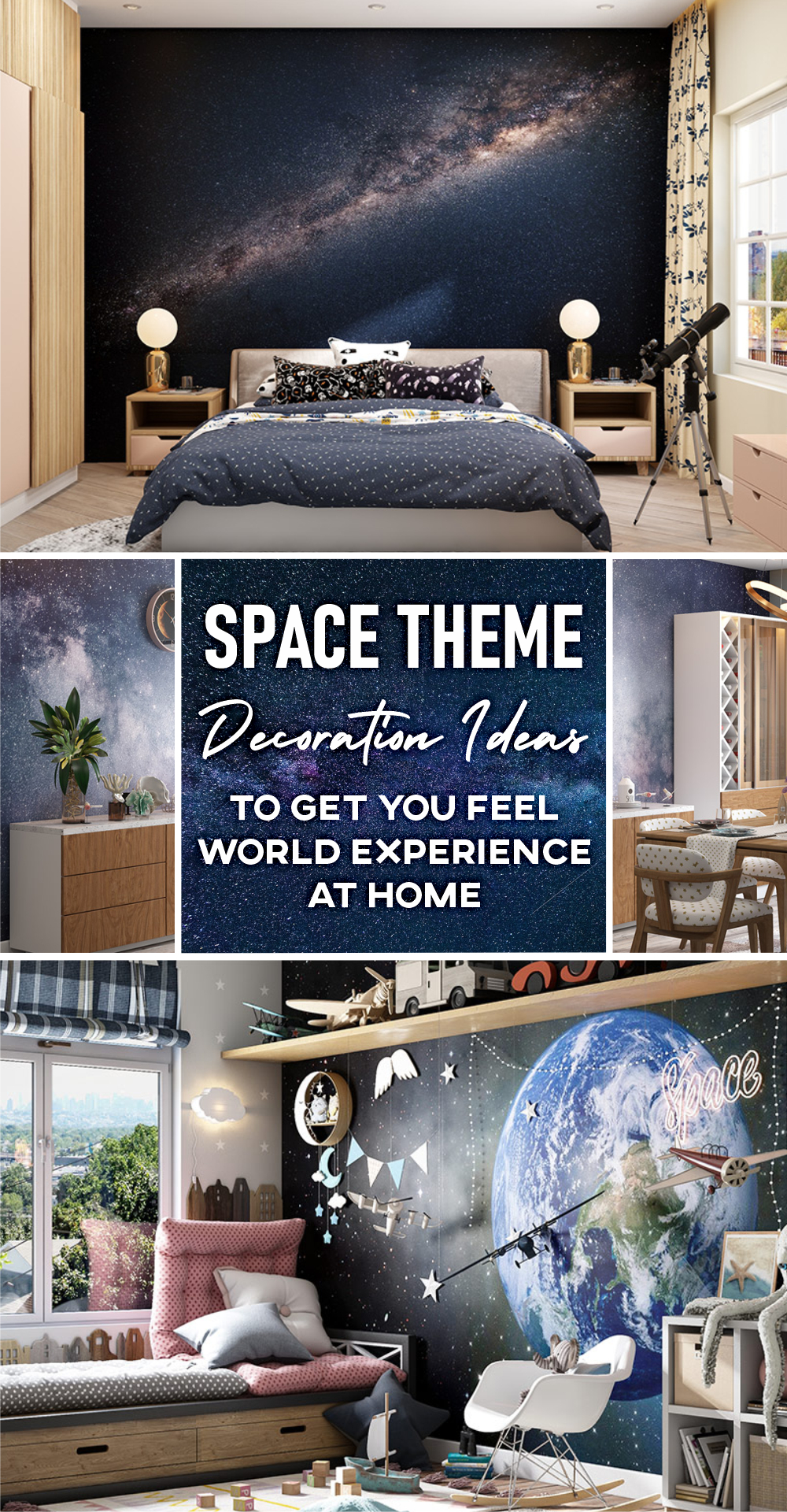Space theme decoration ideas to get you feel world experience at home 1