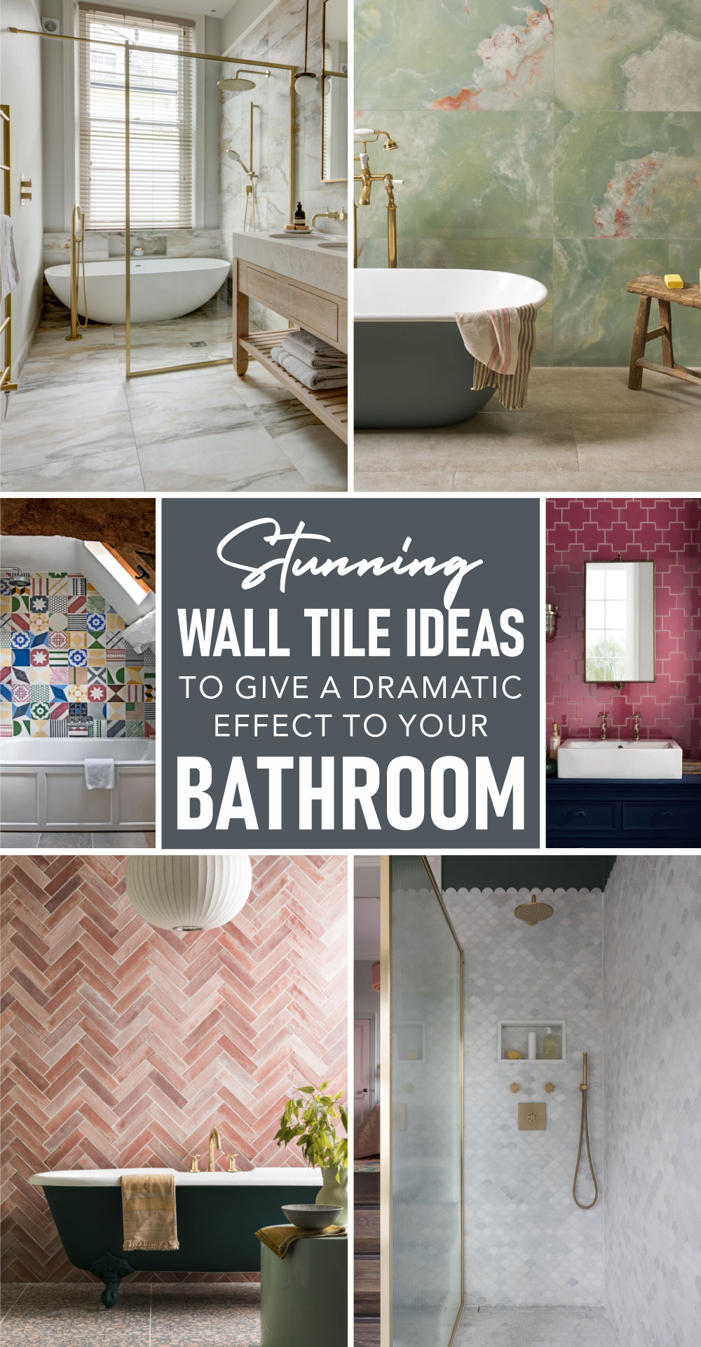 Stunning wall tile ideas to give a dramatic effect to your bathroom 1
