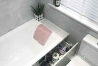 Under bathtub storage drawers