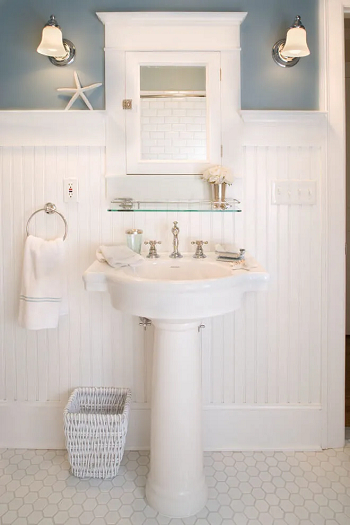 Wainscoting bathroom vanity Bathroom Wainscoting Ideas To Improve A Room's Insulation