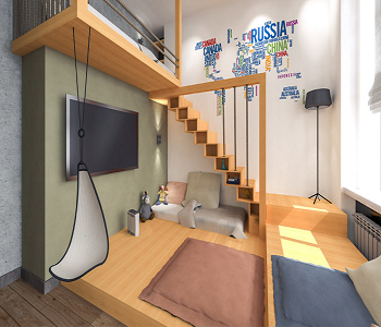 Wall decals for a contemporary staircase wall decor idea Extra Ordinary Staircase Wall Decorating Ideas As Focal Point