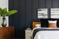 Feature wall with blue board and batten