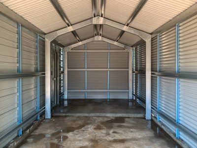 Interior of an empty new shed