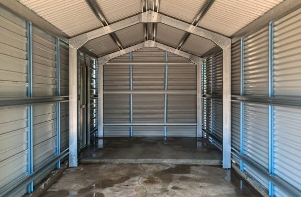 Interior of an empty new shed