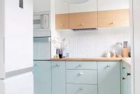 Adorable pastel kitchen design