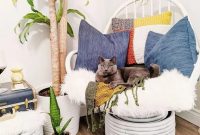 Bohemian reading nook with plants