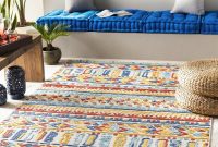 Colorful moroccan area rug design