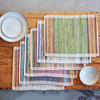 Creative recycled newspaper woven placemat Placemat Ideas That Will Not Overpower Any Other Decorations