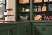 Dark sage green for kitchen