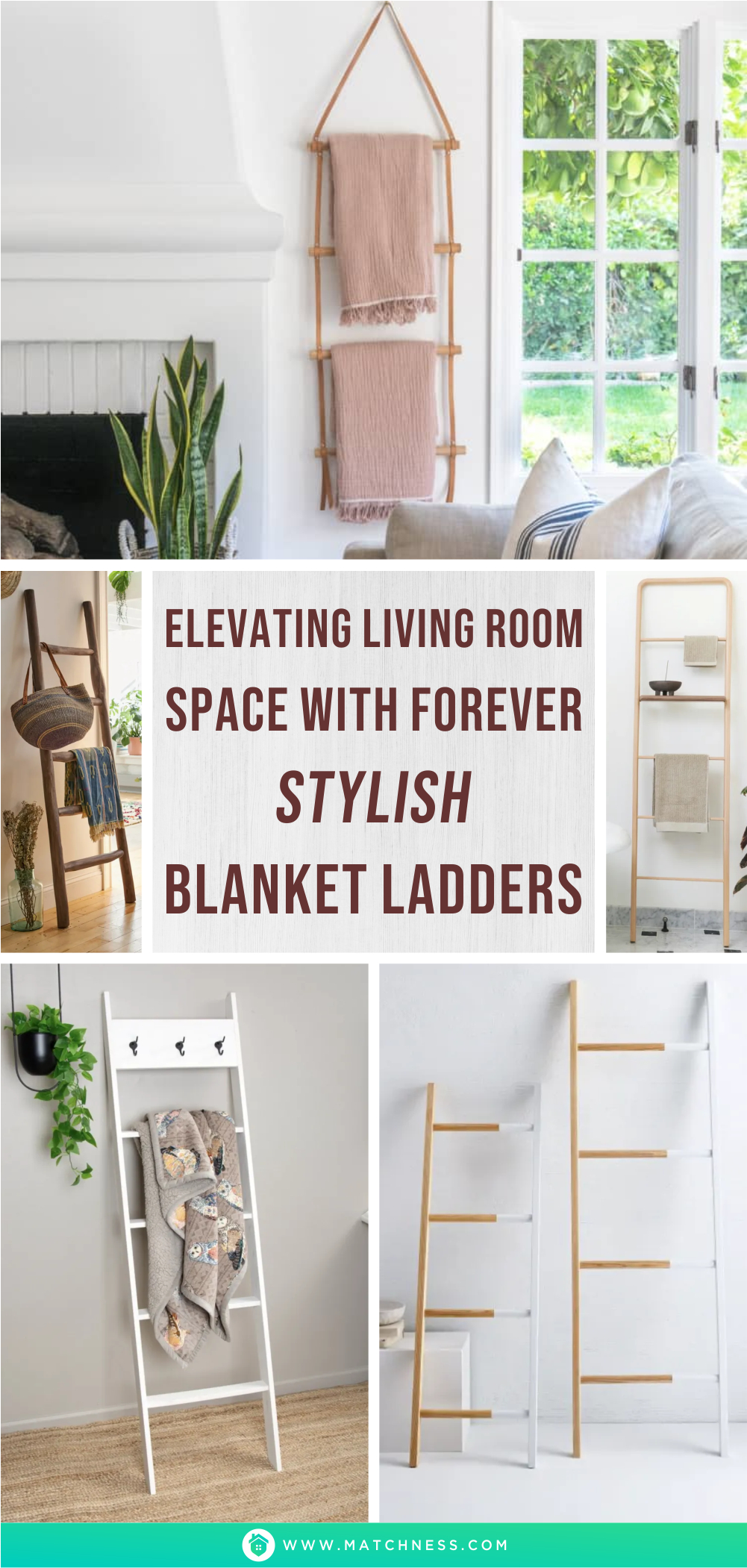 Elevating living room space with forever stylish blanket ladders1