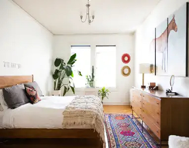 Foot layout style Uplifting Rug Layout Ideas For Fascinating Bedroom Decoration