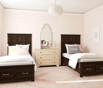 Kids bedroom and a polished guest bedroom Dynamic Combo Smart And Cute Shared Kid Bedroom 