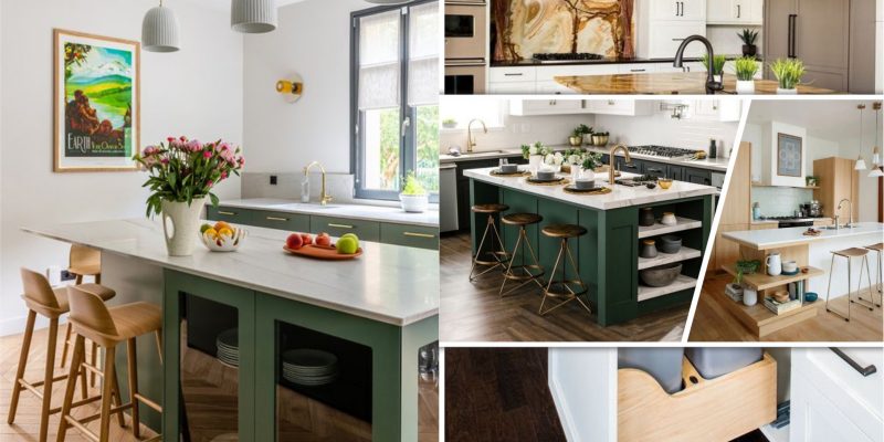 Kitchen island with storage ideas to complete your cooking space2
