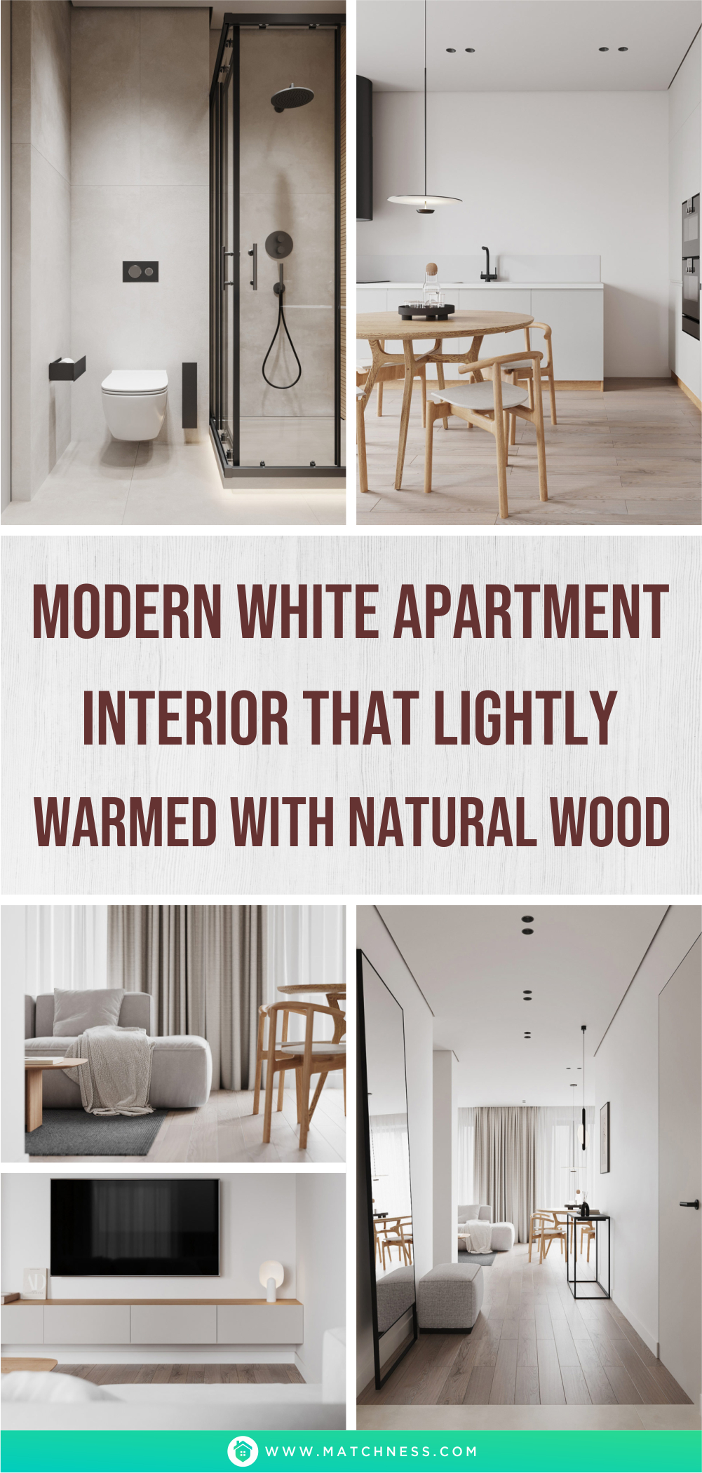 Modern white apartment interior that lightly warmed with natural wood1