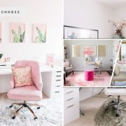 Pinky darling look of feminine home office decor ideas for peaceful working space fi