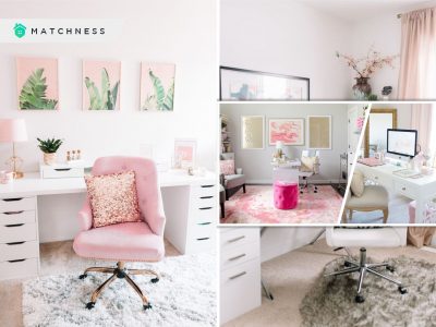 Pinky darling look of feminine home office decor ideas for peaceful working space fi