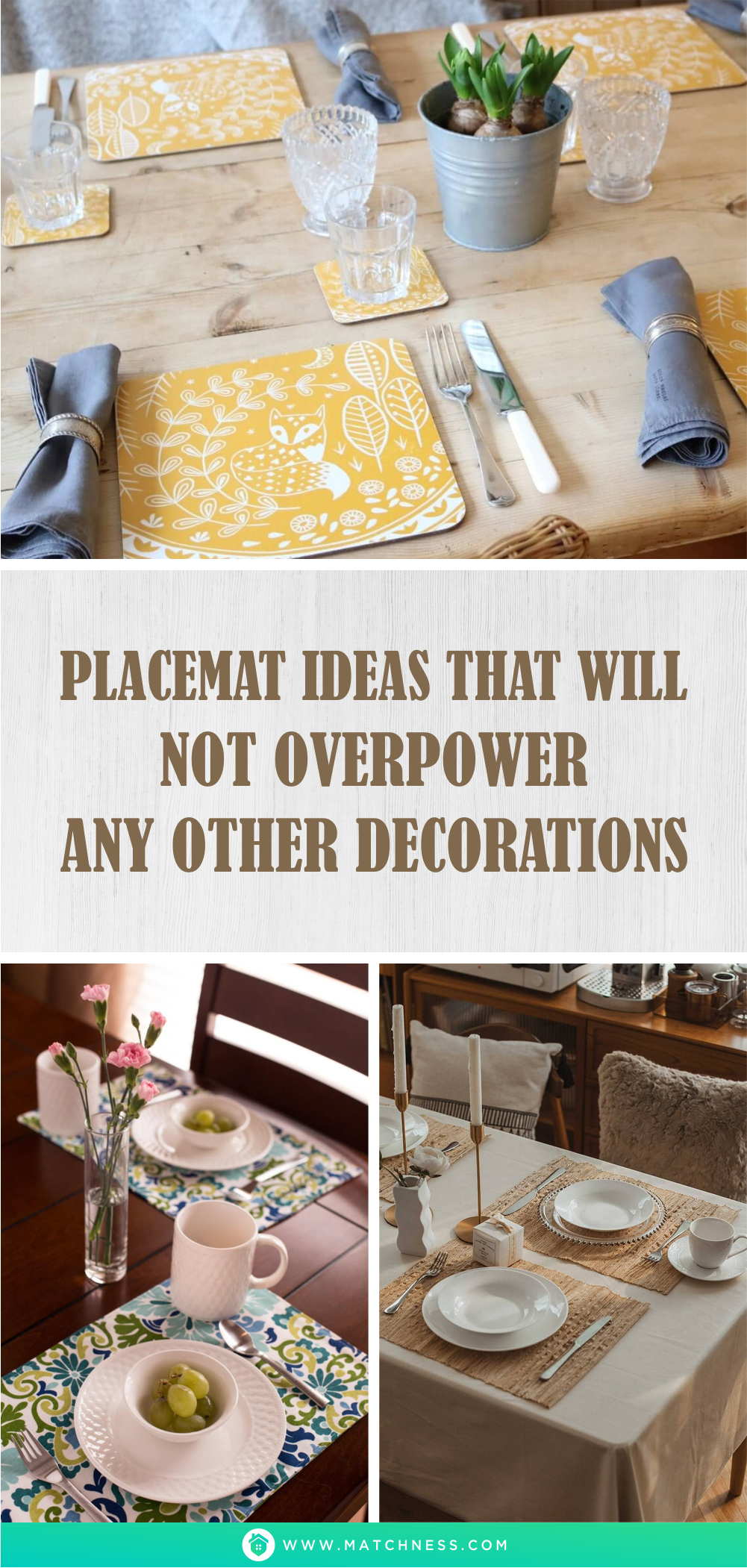 Placemat ideas that will not overpower any other decorations1