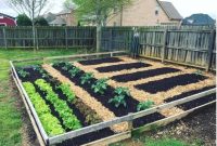 Pretty vegetable garden backyard