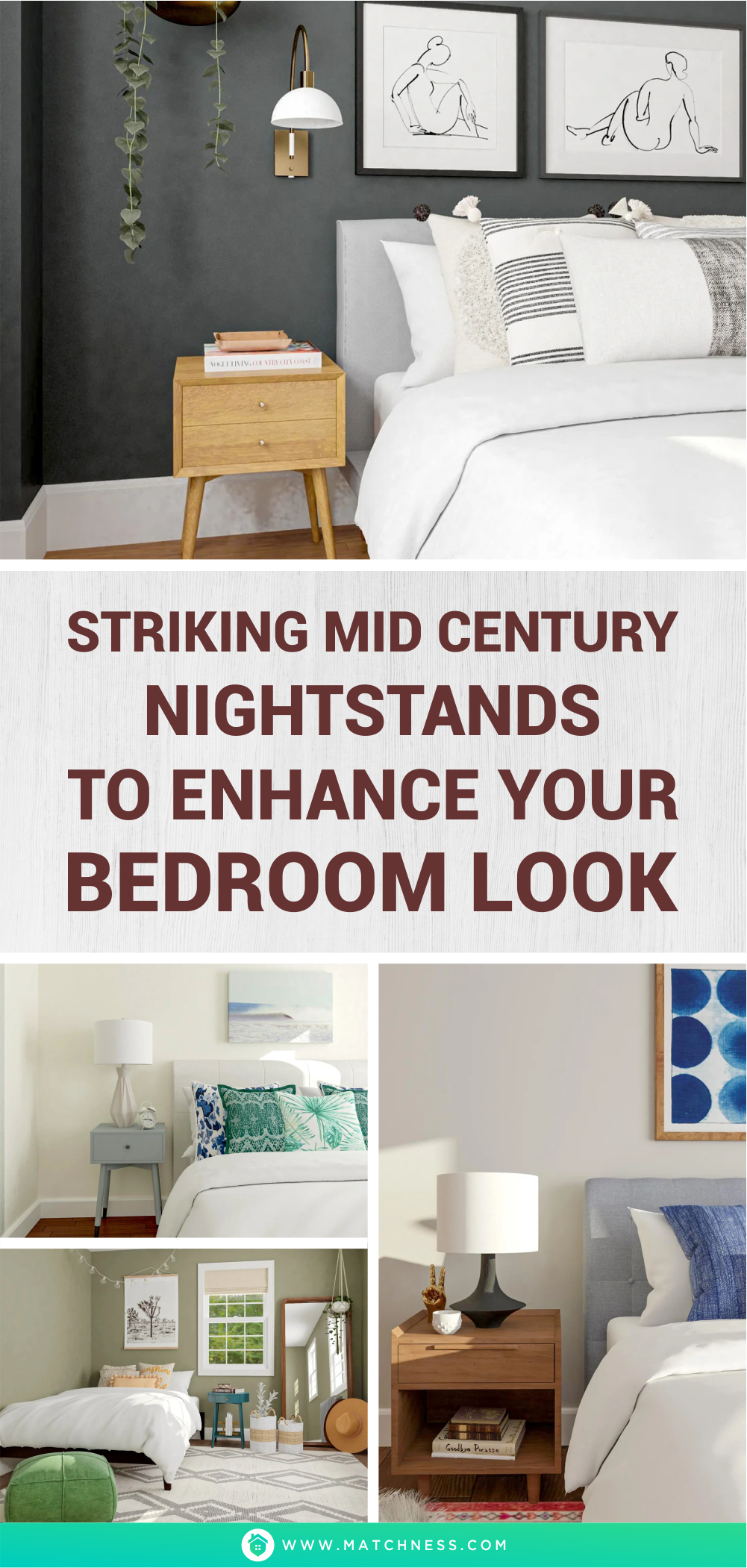 Striking mid century nightstands to enhance your bedroom look1