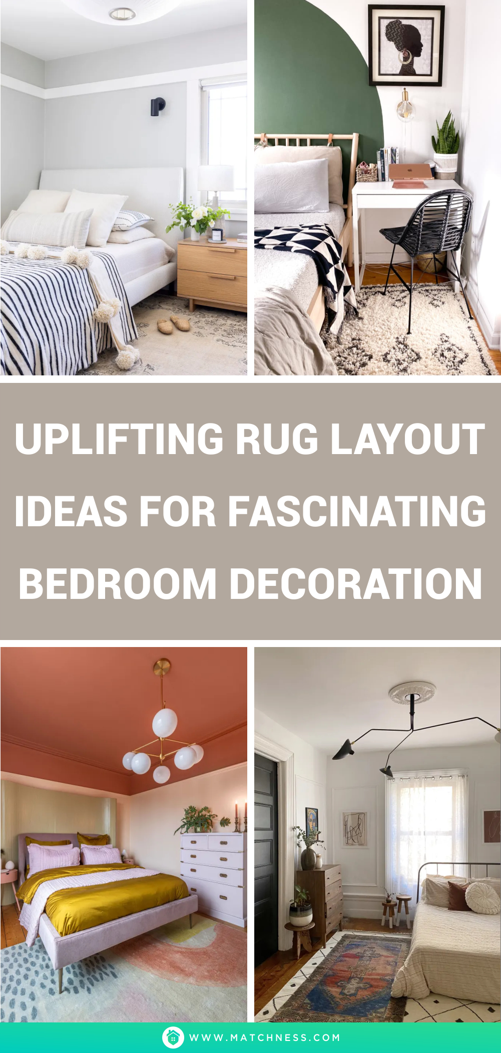 Uplifting rug layout ideas for fascinating bedroom decoration1